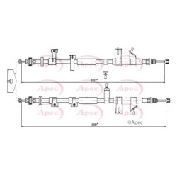 Handbrake Cable APEC CAB1671 OE Ref 1857405