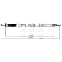Handbrake Cable APEC CAB1673 OE Ref 51931536