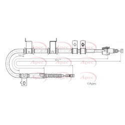 Handbrake Cable APEC CAB1674 OE Ref 597602H300DS