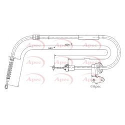 Handbrake Cable APEC CAB1676 OE Ref 34406770868 APEC