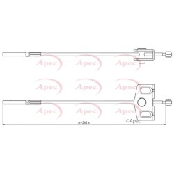 Handbrake Cable APEC CAB1678 OE Ref 36402JD00A