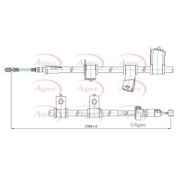 Handbrake Cable APEC CAB1689 OE Ref 5991326550
