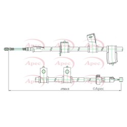 Handbrake Cable APEC CAB1690 OE Ref 5991226550