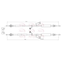 Handbrake Cable APEC CAB1741 OE Ref 1355127