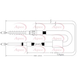 Handbrake Cable APEC CAB1742 OE Ref 474654