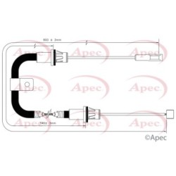 Handbrake Cable APEC CAB1745 OE Ref 51347001-AB
