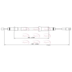 Handbrake Cable APEC CAB1746 OE Ref 98742414104