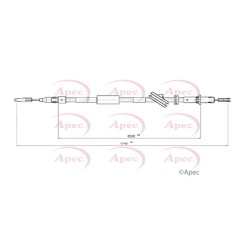 Handbrake Cable APEC CAB1747 OE Ref 2114202385