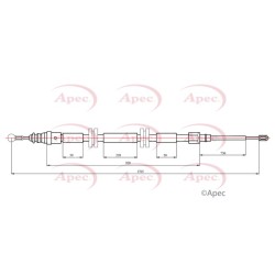 Handbrake Cable APEC CAB1749 OE Ref 8200577789