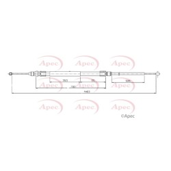 Handbrake Cable APEC CAB1750 OE Ref 34406851830