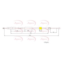 Handbrake Cable APEC CAB1751 OE Ref 34406851832