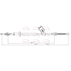 Handbrake Cable APEC CAB1778 OE Ref 52128510AG