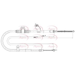 Handbrake Cable APEC CAB1780 OE Ref 4820A104
