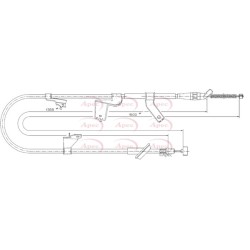 Handbrake Cable APEC CAB1781