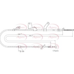 Handbrake Cable APEC CAB1782 OE Ref 93195341 APEC