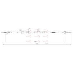 Handbrake Cable APEC CAB1784 OE Ref 4643060010