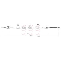 Handbrake Cable APEC CAB1788 OE Ref 597702Y500