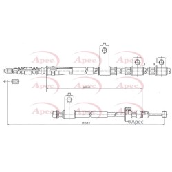 Handbrake Cable APEC CAB1793 OE Ref 597702P000
