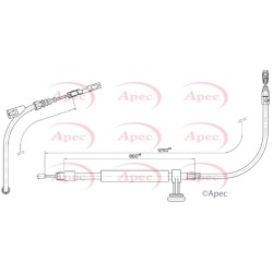Handbrake Cable APEC CAB1795 OE Ref A2124200285