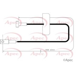 Handbrake Cable APEC CAB1796 OE Ref 6000620895