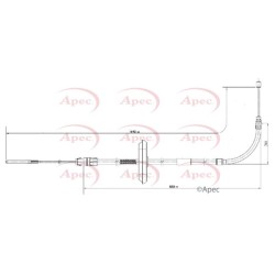 Handbrake Cable APEC CAB1797 OE Ref 34406852187 APEC