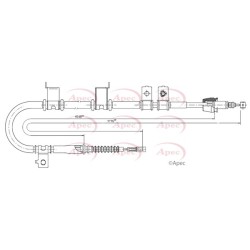 Handbrake Cable APEC CAB1798 OE Ref 597602L300