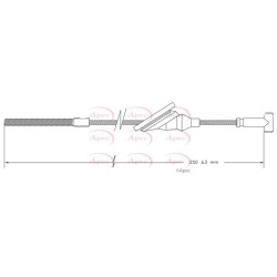 Handbrake Cable APEC CAB1814 OE Ref 9T162853AA