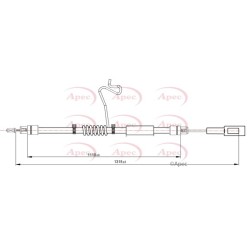 Handbrake Cable APEC CAB1816 OE Ref 1734690