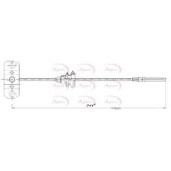 Handbrake Cable APEC CAB1835 OE Ref MN102418