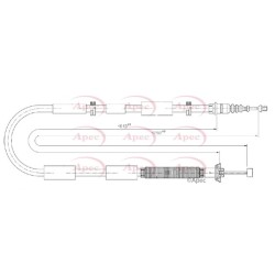 Handbrake Cable APEC CAB1842 OE Ref 51826007