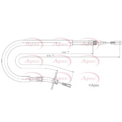 Handbrake Cable APEC CAB1848 OE Ref 9044200585 APEC