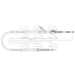 Handbrake Cable APEC CAB1853 OE Ref MR128203