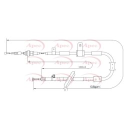 Parking Brake Cable Pull APEC CAB1856 OE Ref 13323804 APEC