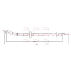 Handbrake Cable APEC CAB1857 OE Ref 30681684