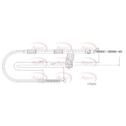 Parking Brake Cable Pull APEC CAB1858 OE Ref 4642026510 APEC