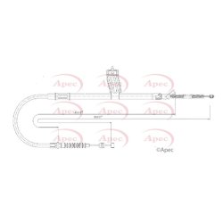 Parking Brake Cable Pull APEC CAB1859 OE Ref 4643026361 APEC