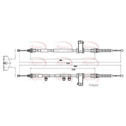 Parking Brake Cable Pull APEC CAB1869 OE Ref 1845232 APEC