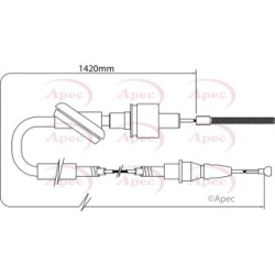 Control Cable Pull APEC CAB5004 OE Ref 7343294