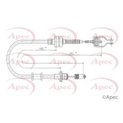 Control Cable Pull APEC CAB5005 OE Ref 307706F710
