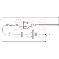 Control Cable Pull APEC CAB5006 OE Ref 90578483