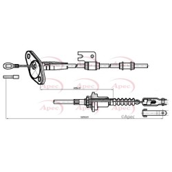 Control Cable Pull APEC CAB5011 OE Ref 4151007910