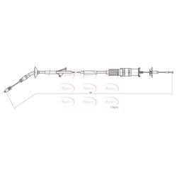 Control Cable Pull APEC CAB5018 OE Ref 1H2721335C