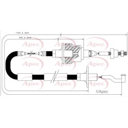 Control Cable Pull APEC CAB5024 OE Ref 669143