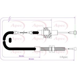 Control Cable Pull APEC CAB5025 OE Ref 6055426