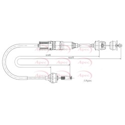 Control Cable Pull APEC CAB5030 OE Ref 9638458780