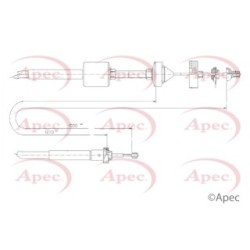 Control Cable Pull APEC CAB5031 OE Ref 7700417617