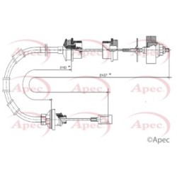 Control Cable Pull APEC CAB5032 OE Ref 2150AW