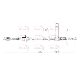 Control Cable Pull APEC CAB5033 OE Ref 415100X911