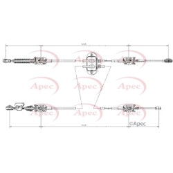 Cable Pull (mt) APEC CAB7005 OE Ref 1489301