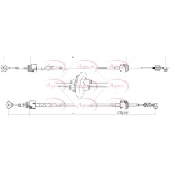 Cable Pull (mt) APEC CAB7014 OE Ref 2444HW